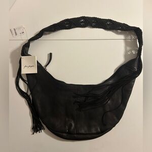 Free People Black Leather Bag